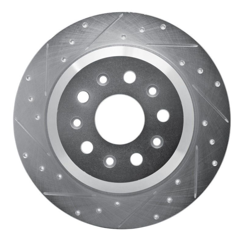 R1 Concepts R1 18-25 Jeep Wrangler Rear Left Drilled & Slotted Silver Brake Rotor