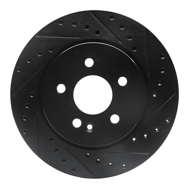 R1 Concepts R1 98-05 Mercedes-Benz ML430 Front Right Drilled & Slotted Black Brake Rotor