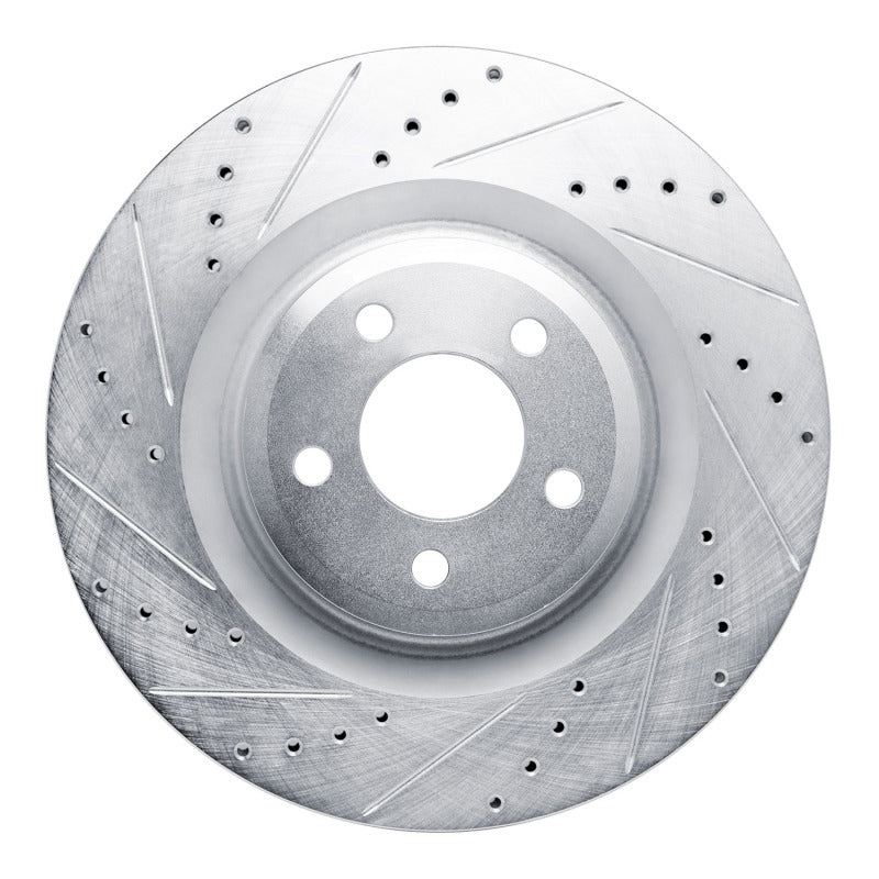 R1 Concepts R1 20-25 Ford Explorer Front Left Drilled & Slotted Silver Brake Rotor