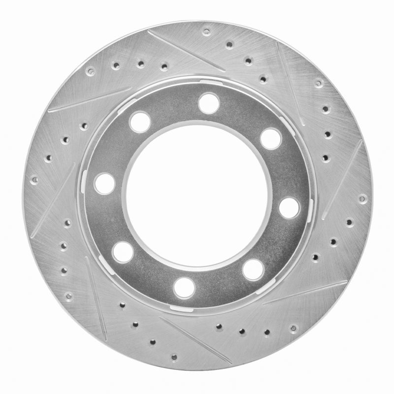 R1 Concepts R1 75-93 Dodge W200 Front Right Drilled & Slotted Silver Brake Rotor