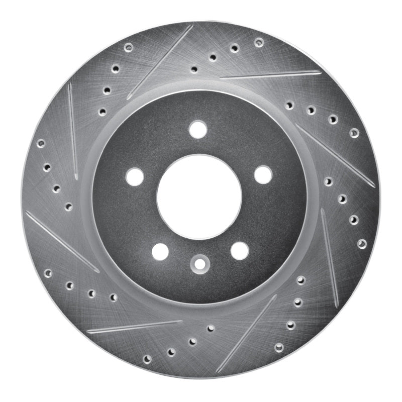 R1 Concepts R1 16-20 Buick Regal Sportback Rear Left Drilled & Slotted Silver Brake Rotor