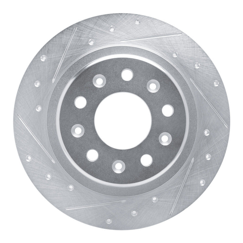 R1 Concepts R1 16-25 Buick LaCrosse Rear Left Drilled & Slotted Silver Brake Rotor