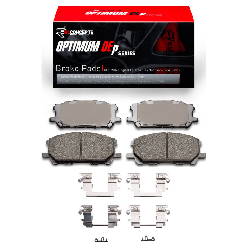 R1 Concepts R1 04-09 Lexus RX350 Front Optimum OE Brake Pads & Hardware Kit