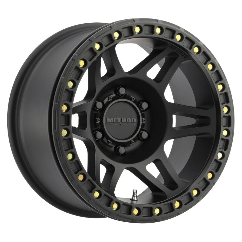 Method Wheels Method MR106 Beadlock 17x9 -44mm Offset 5x5 71.5mm CB Matte Black w/BH-H24125 Wheel