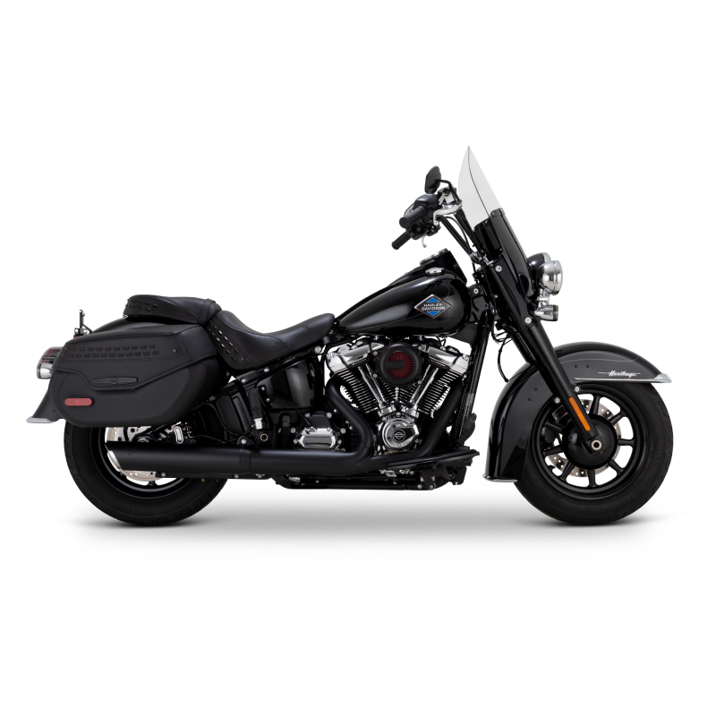 Vance and Hines Vance & Hines 2025+ HD Softail Twin Slash 4in Round Black Slip-On Exhaust