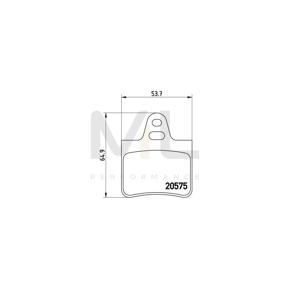 Brembo P 61 062 Brake Pad Set Excl. Wear Warning Contact