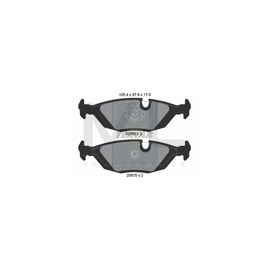 TEXTAR 2067502 Brake pad set prepared for wear indicator
