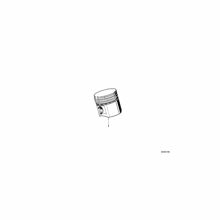 Genuine BMW 11251714804 E30 E28 Mahle Piston 84,480MM(+0,50) (Inc. 525e, 325e & 528e) |