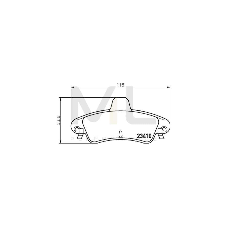 TEXTAR 2341005 Brake pad set not prepared for wear indicator | Performance Parts Direct Car Parts