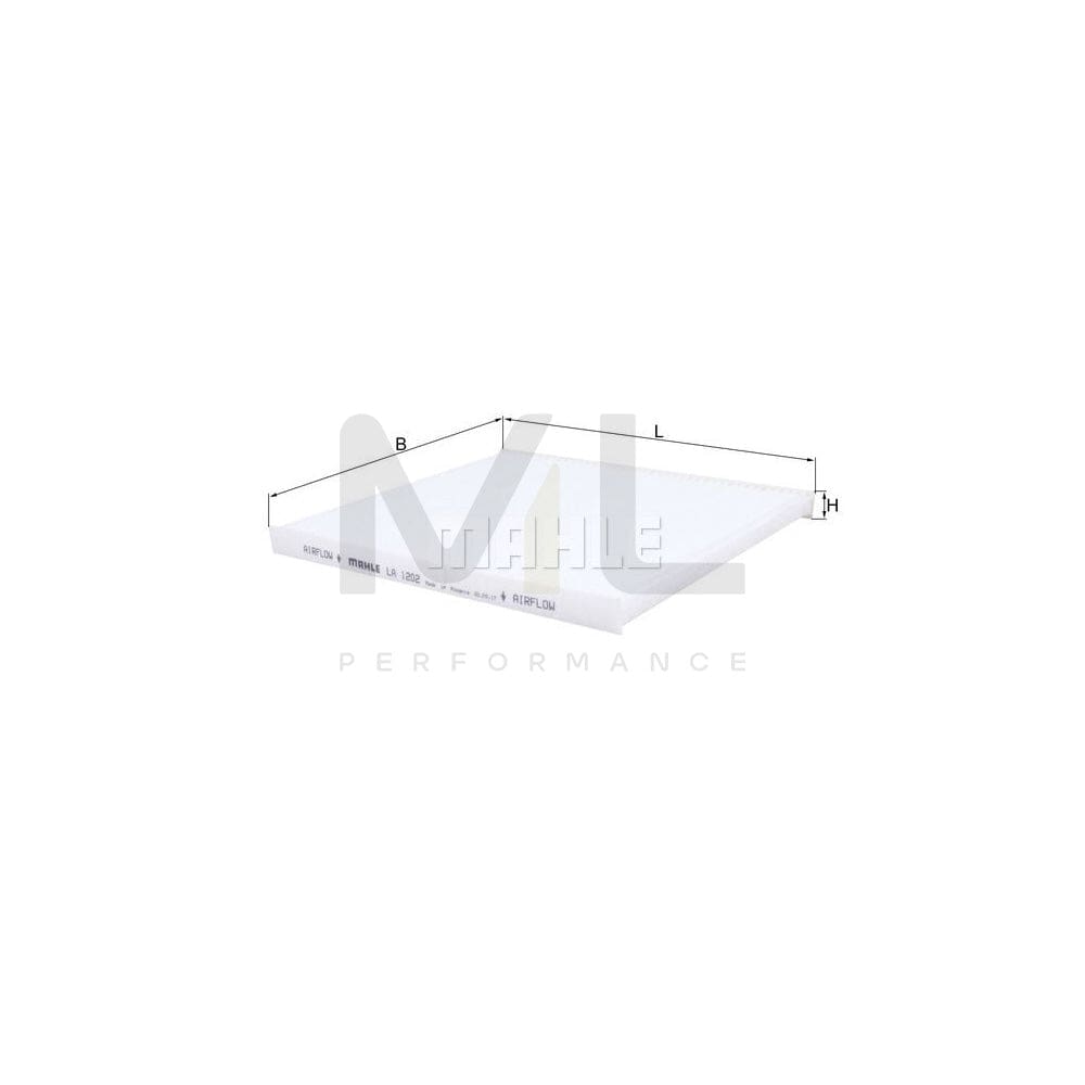 MAHLE ORIGINAL LA 1202 Pollen filter Particulate Filter | Performance Parts DirectCar Parts