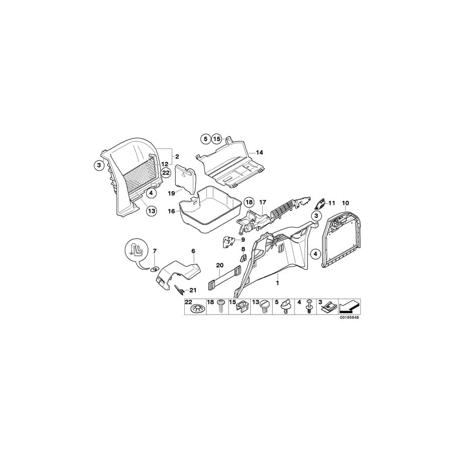 Genuine BMW 51477146741 E91 Left Front Lugg.Compartment Trim Panel BEIGE (Inc. 330i, 328i & 325xi)