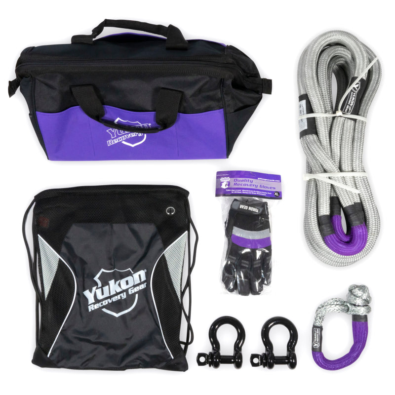 Yukon Gear & Axle Yukon Gear Recovery Gear Kit w/7/8in Kinetic Rope