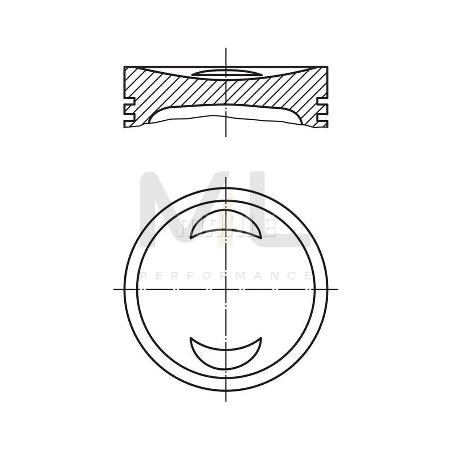 MAHLE ORIGINAL 033 99 01 Piston 82,76 mm, without cooling duct | Performance Parts DirectCar Parts