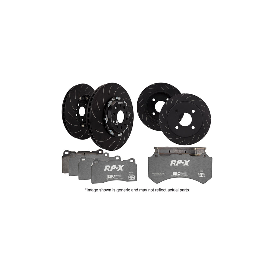 EBC P2DK029RPX Audi Seat Skoda VW Full Vehicle Kit RPX Full Race Pads & 2-Piece Fully-Floating Discs - TRW Caliper