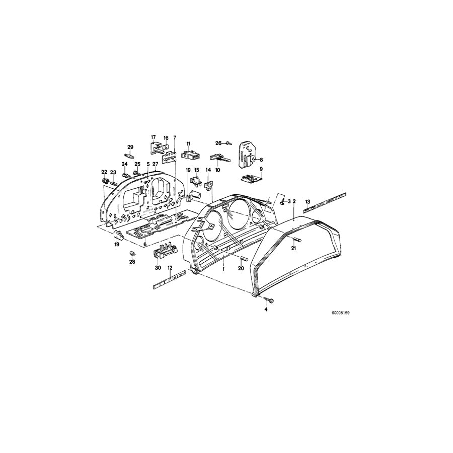Genuine BMW 62111381908 E30 Printed Circuit Board (Inc. M3)