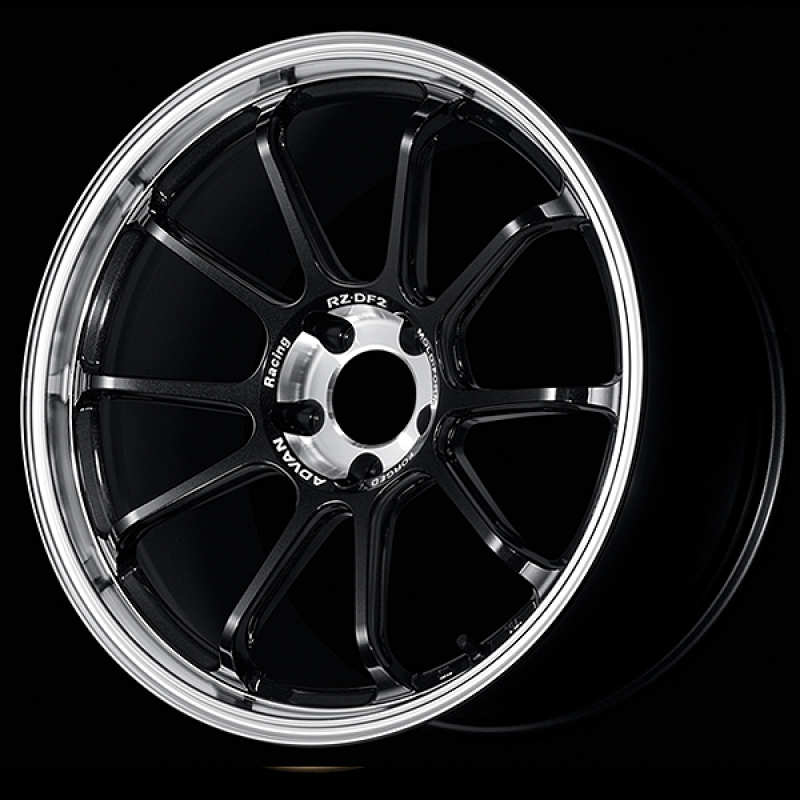 Advan RZ-DF2 19x9.0 / +35 Offset / 5x114.3 / 73mm Bore / Diamond Cut and Racing Titanium Black