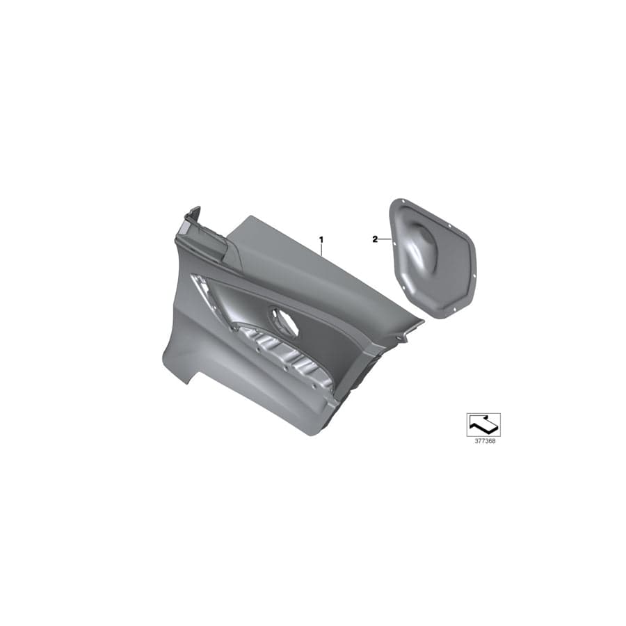 Genuine BMW 51438063675 F82 F82 Lateral Trim Panel Leather Rear Left SCHWARZ (Inc. M4)