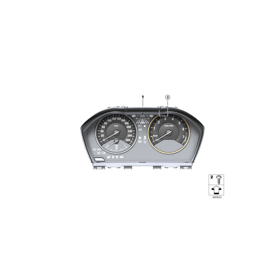 Genuine BMW 62108794205 F23 F45 F21 Instrument Cluster KMH (Inc. 125i, X1 20iX & 220i)