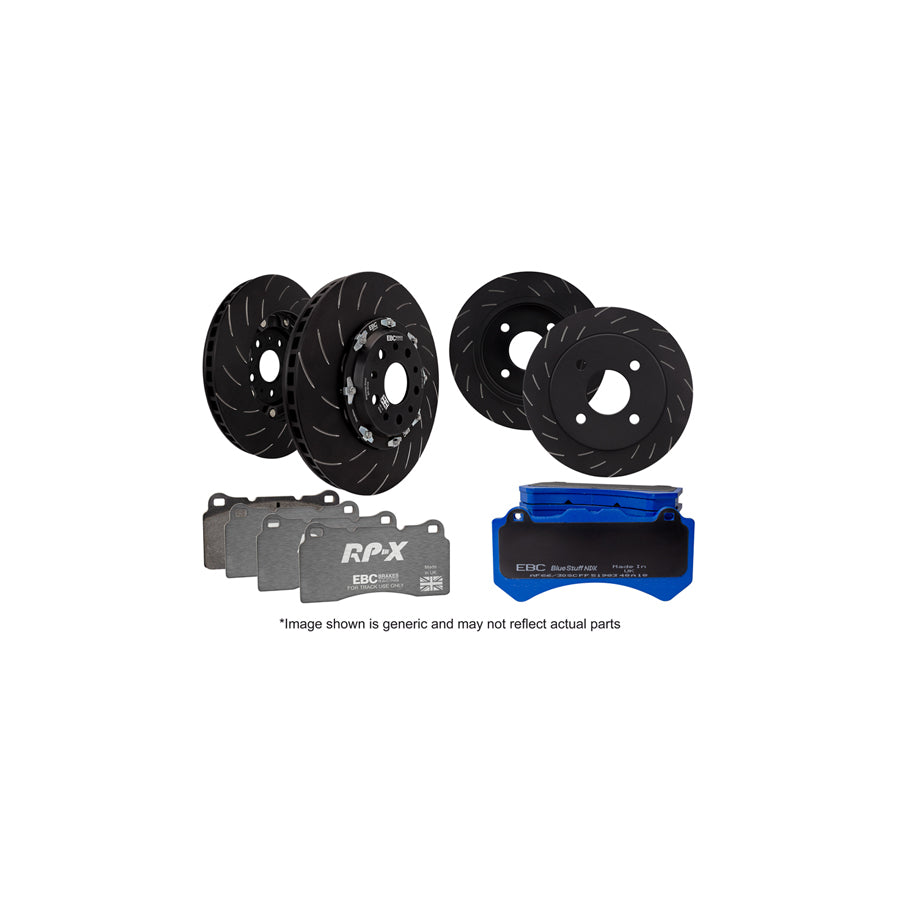 EBC P2DK036RPX Honda Civic Full Vehicle Kit RPX Full Race Pads & 2-Piece Fully-Floating Discs - ATE Caliper 1 |