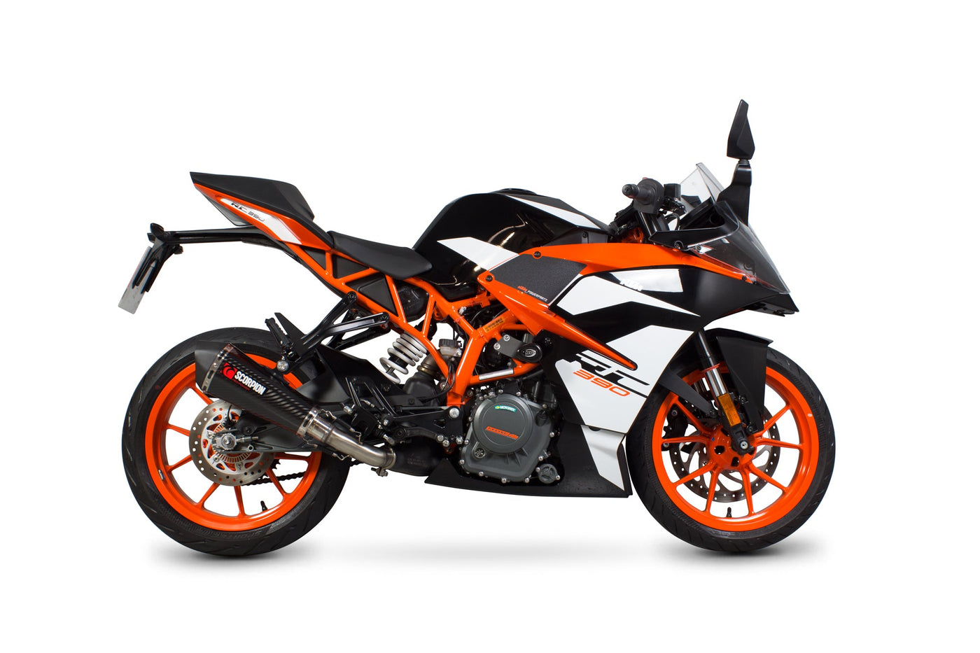 Scorpion RKT89CEO KTM RC390 Serket Taper Slip-On Exhaust - Carbon Fibre Sleeve