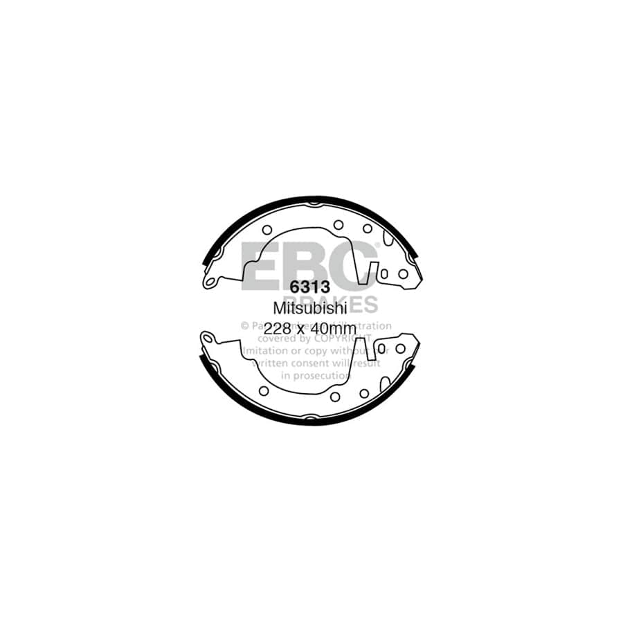 EBC 6313 Mitsubishi Rear Brake Shoes (Inc. Galant & Lancer)