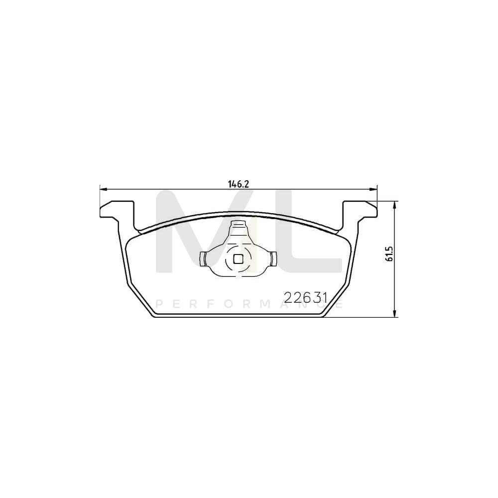 Brembo P 85 167 Brake Pad Set Excl. Wear Warning Contact