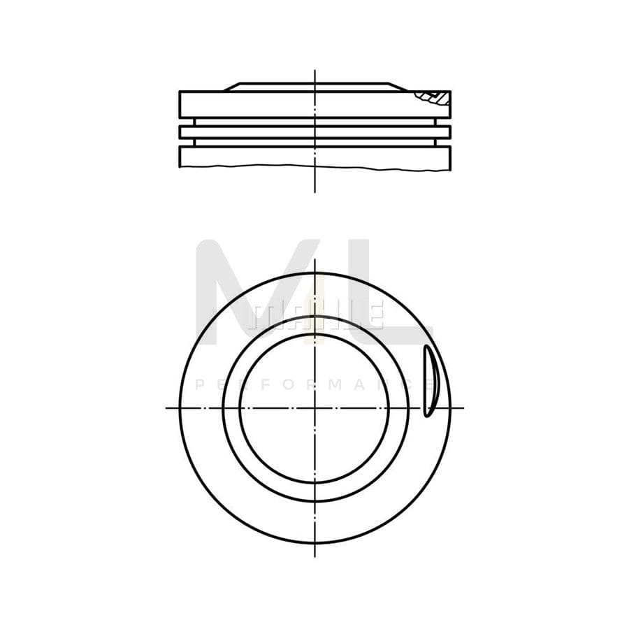 MAHLE ORIGINAL 081 75 02 Piston for BMW 3 Convertible (E30) 80,5 mm, without cooling duct | Performance Parts DirectCar Parts