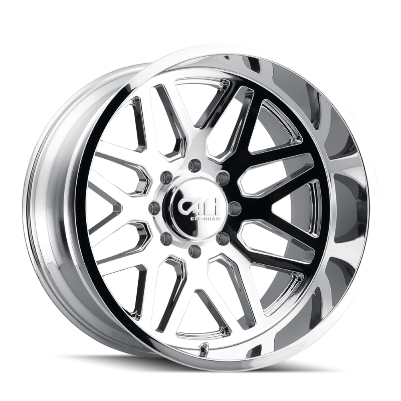 Cali Off-Road 9115 Invader 24x14 / 8x165.1 BP / -76mm Offset / 125.2mm Hub Chrome Wheel