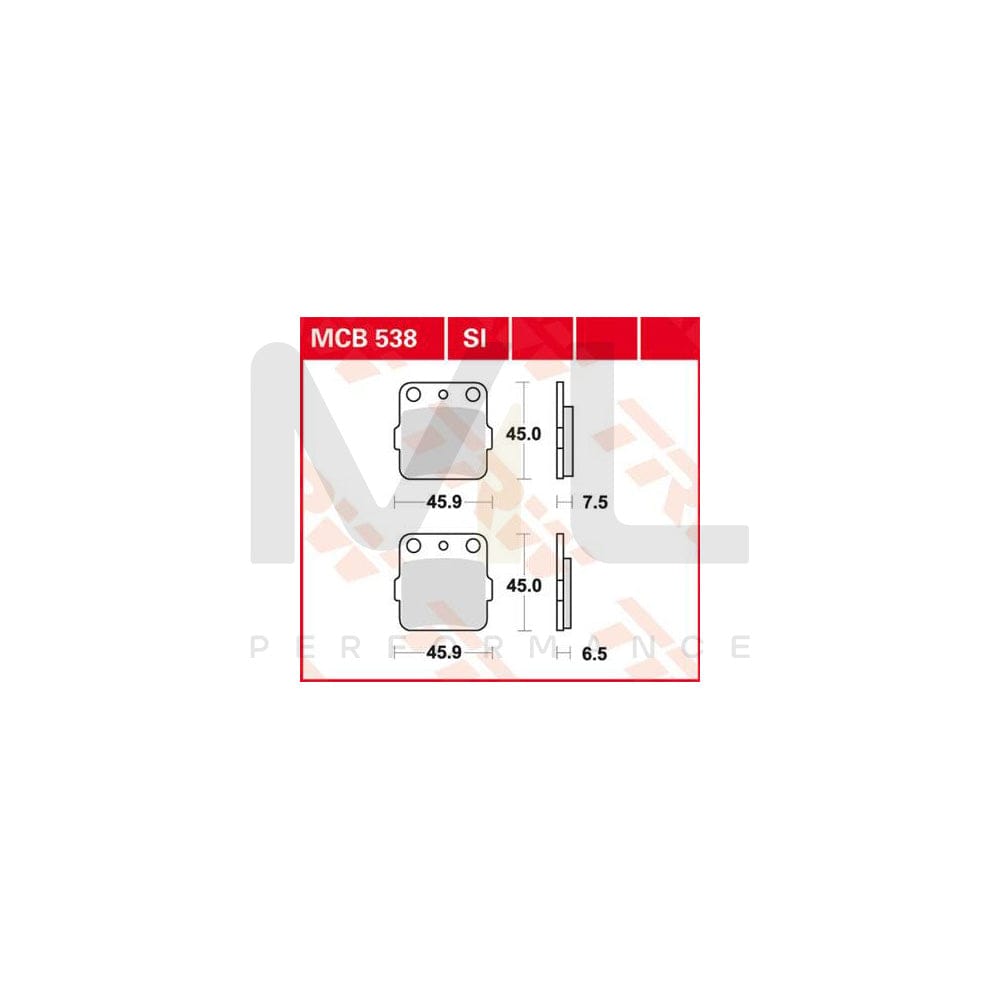 TRW Sinter Offroad Mcb538Si Brake Pad Set | Performance Parts Direct Car Parts