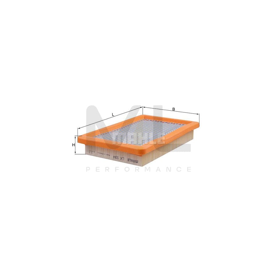 MAHLE ORIGINAL LX 534 Air Filter Filter Insert | Performance Parts DirectCar Parts
