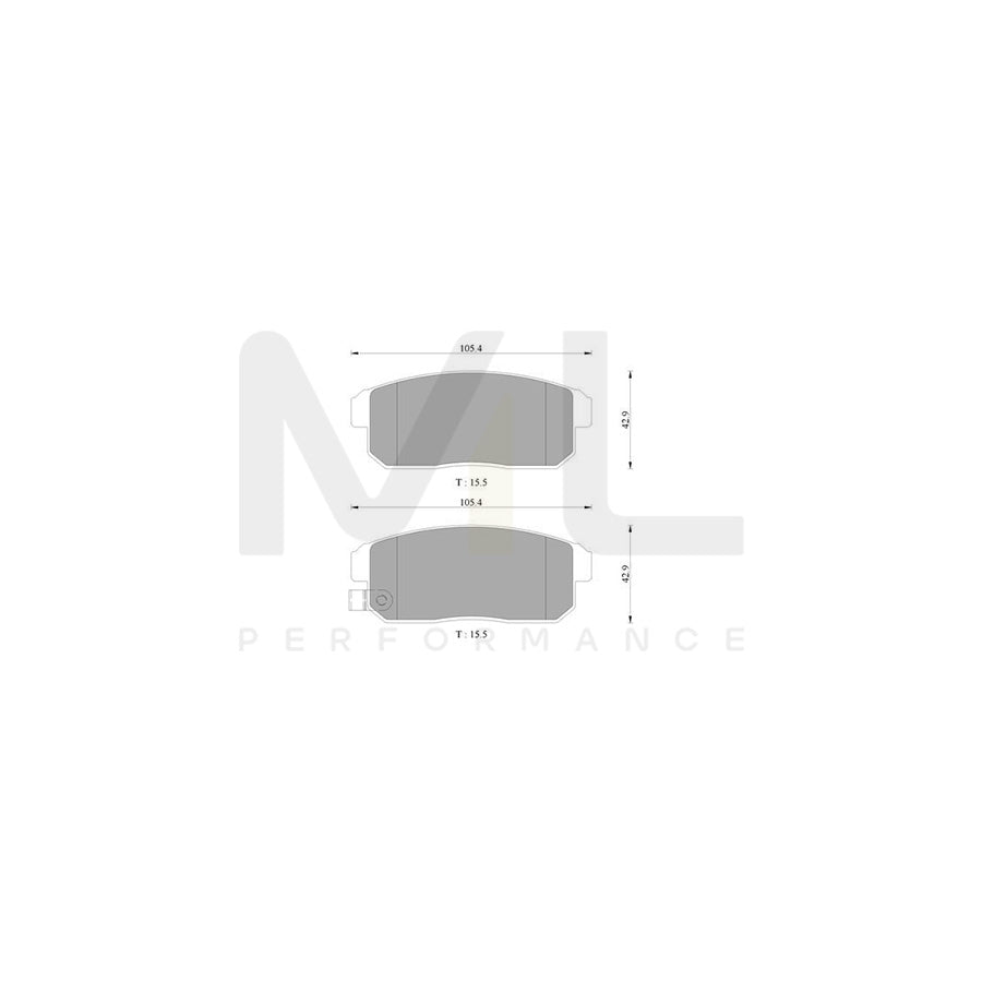 Bosch 0986Ab3075 Brake Pad Set BP3075N | Performance Parts Direct Car Parts