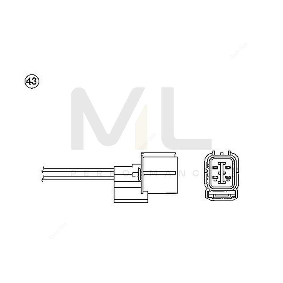 NTK Lambda Sensor / O2 Sensor (NGK 95100) - OZA686-EE15