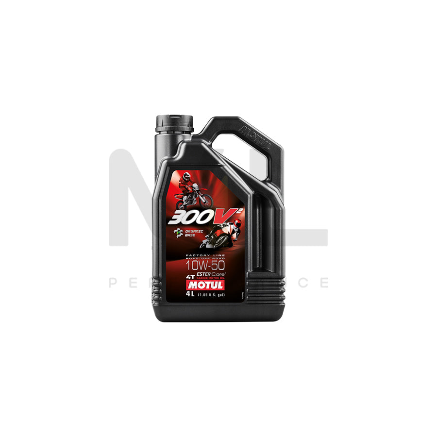 Motul 300V2 4T Factory Line 10w-50 Ester Synthetic Racing Motorcycle Engine Oil (Old Label) 4l