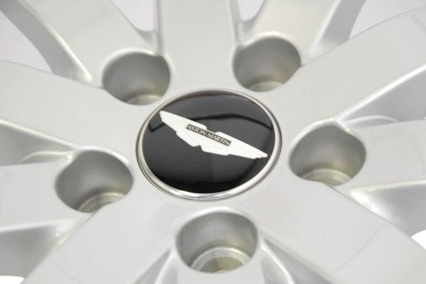 Genuine Aston Martin HY53-1A096-EA Wheel Centre Badge (Black-Black Inlay)