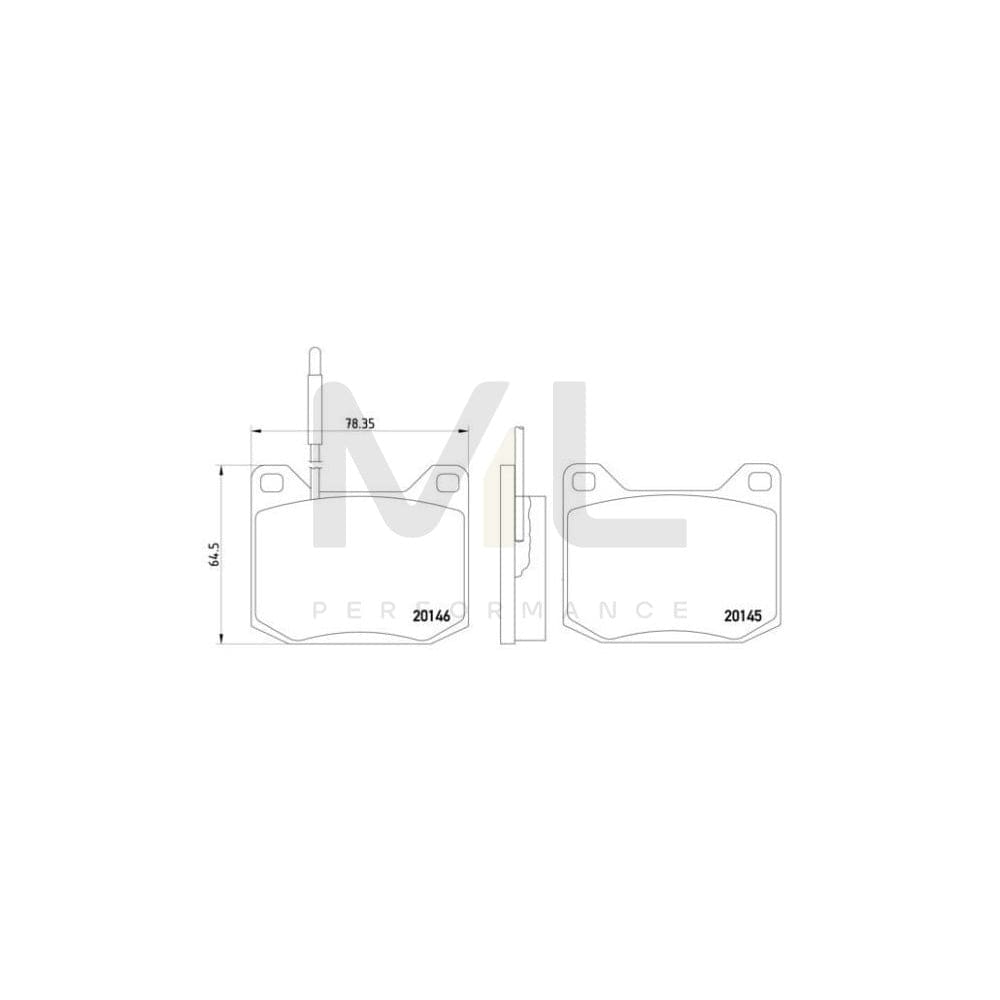 Brembo P 61 004 Brake Pad Set For Peugeot 504