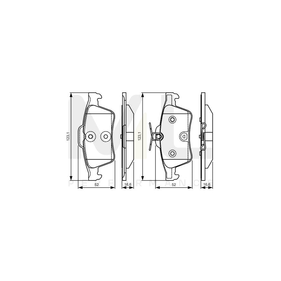Bosch 0986Tb3197 Brake Pad Set | Performance Parts Direct Car Parts