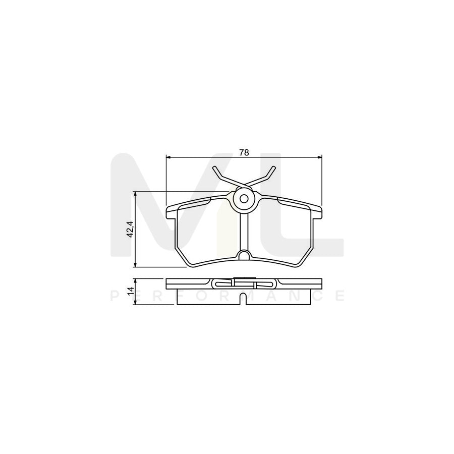Bosch 0986495227 Brake Pad Set BP1525 | Performance Parts Direct Car Parts