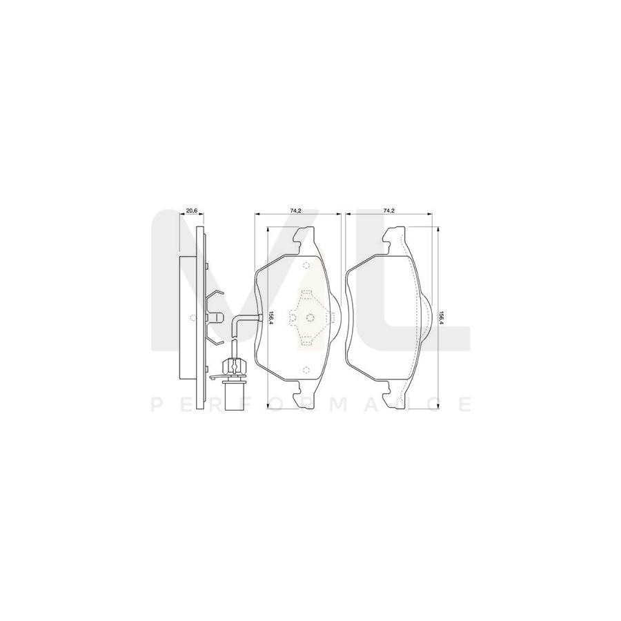Bosch 0986424633 Brake Pad Set BP352 | Performance Parts Direct Car Parts