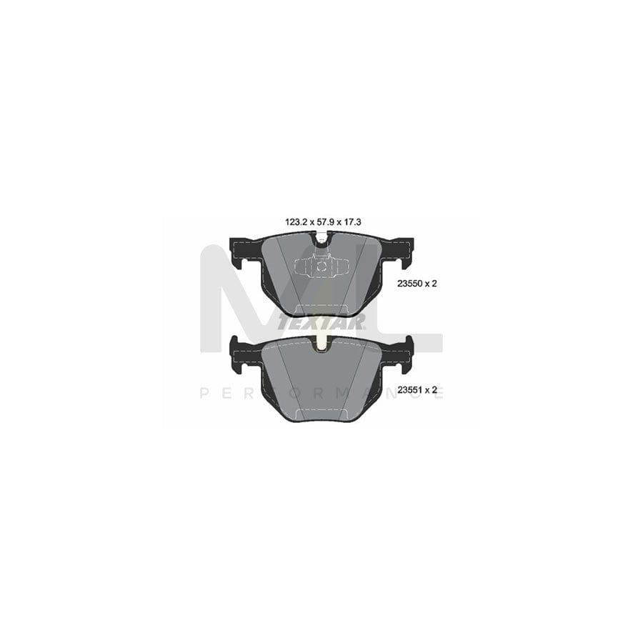 TEXTAR epad 2355081 Brake pad set prepared for wear indicator | Performance Parts Direct Car Parts