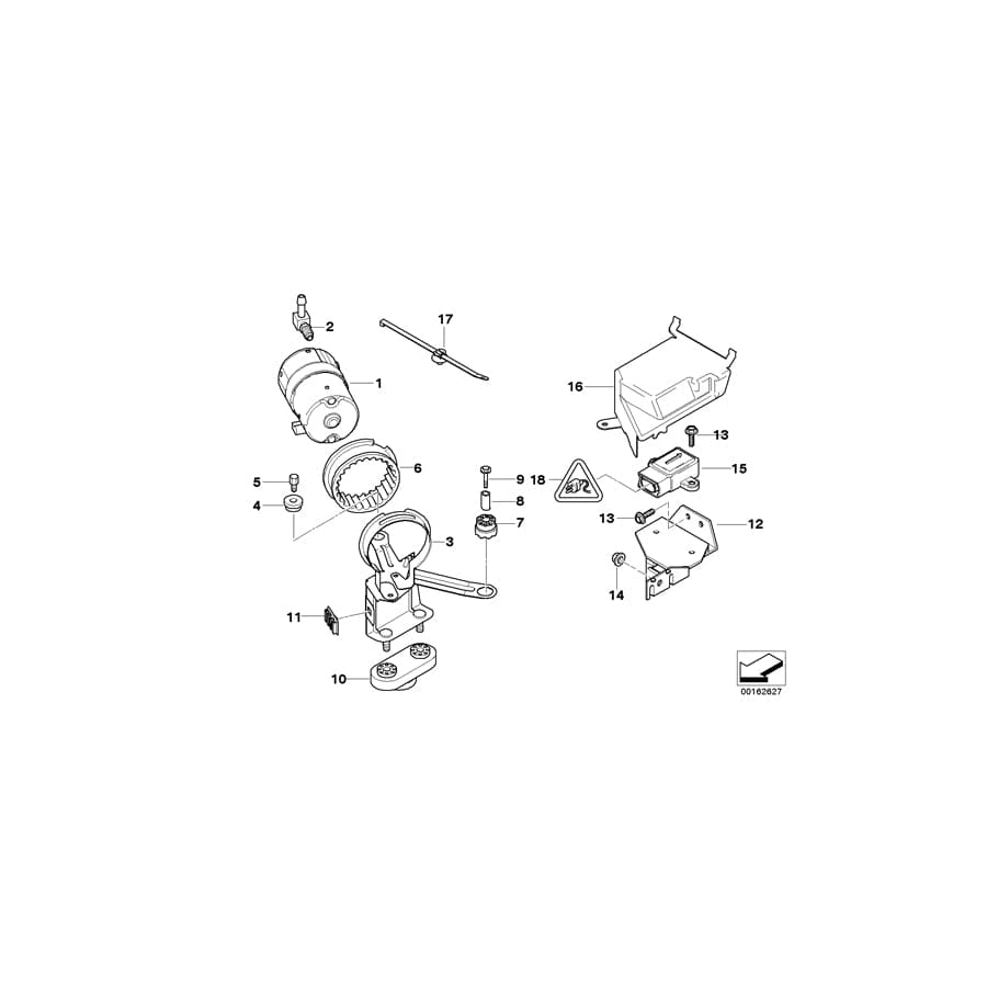 Genuine BMW 34516752081 E46 Cover, Sensor (Inc. 330xd, 330xi & 325xi)