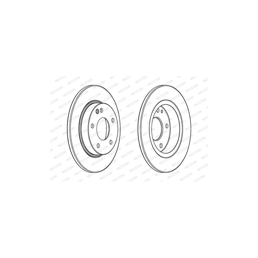 FERODO DDF595 1 Brake Disc Front Axle Rear Axle Vented with bolts screws
