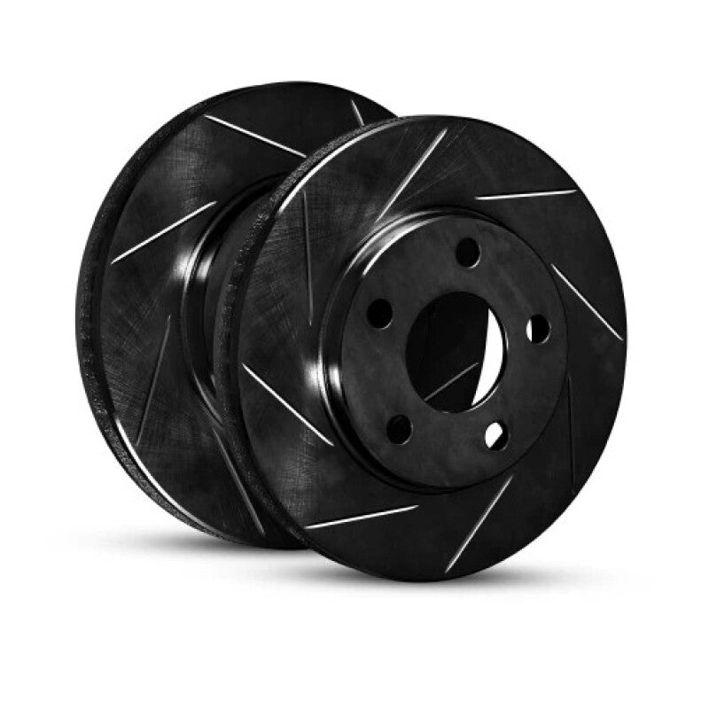 R1 Concepts R1 01-05 Mazda Miata Rear Right Slotted Black Brake Rotor