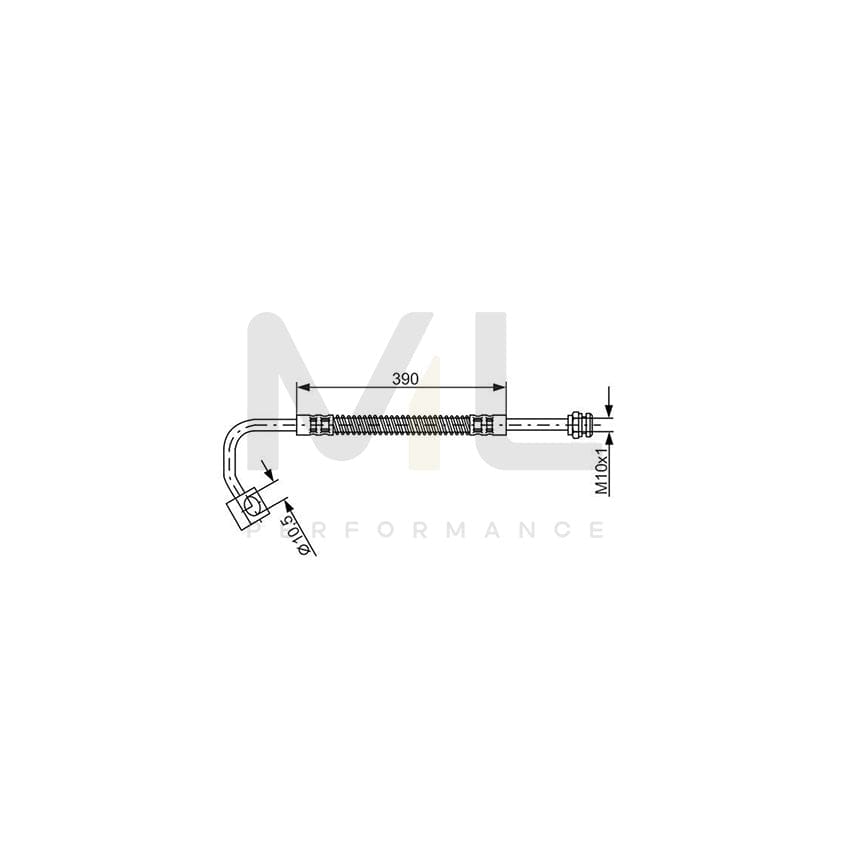 BOSCH 1 987 476 984 Brake Hose 390mm, M10x1 | Performance Parts Direct Car Parts