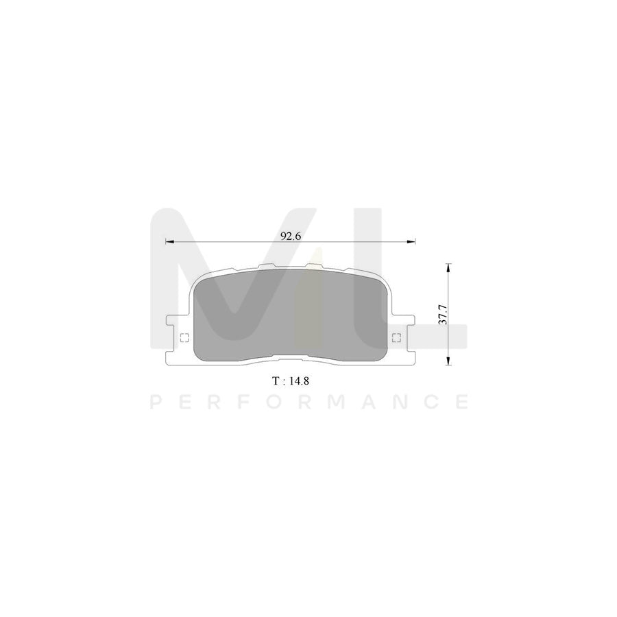 Bosch 0986Ab2774 Brake Pad Set BP2774N | Performance Parts Direct Car Parts