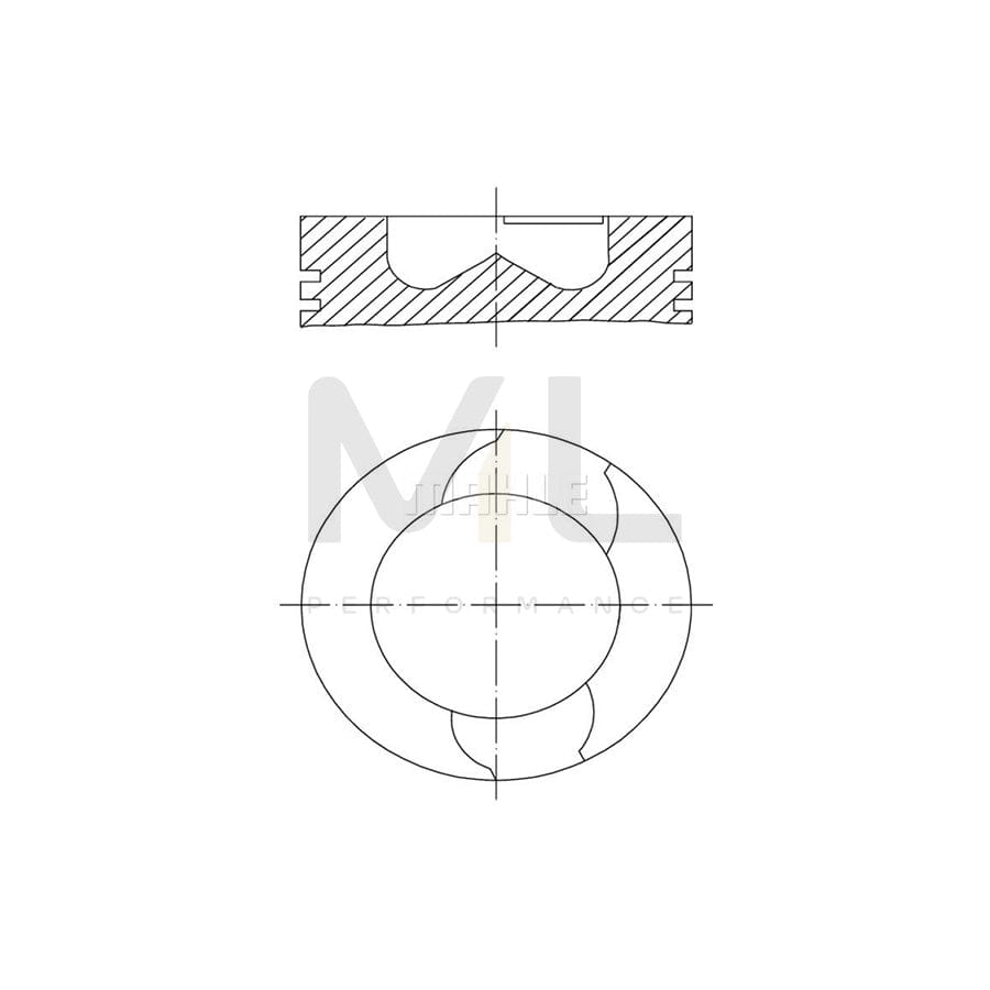 MAHLE ORIGINAL 061 54 00 Piston 127,0 mm, with cooling duct, with piston ring carrier | Performance Parts DirectCar Parts