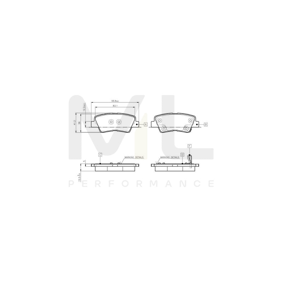 Bosch 0986Tb3102 Brake Pad Set | Performance Parts Direct Car Parts