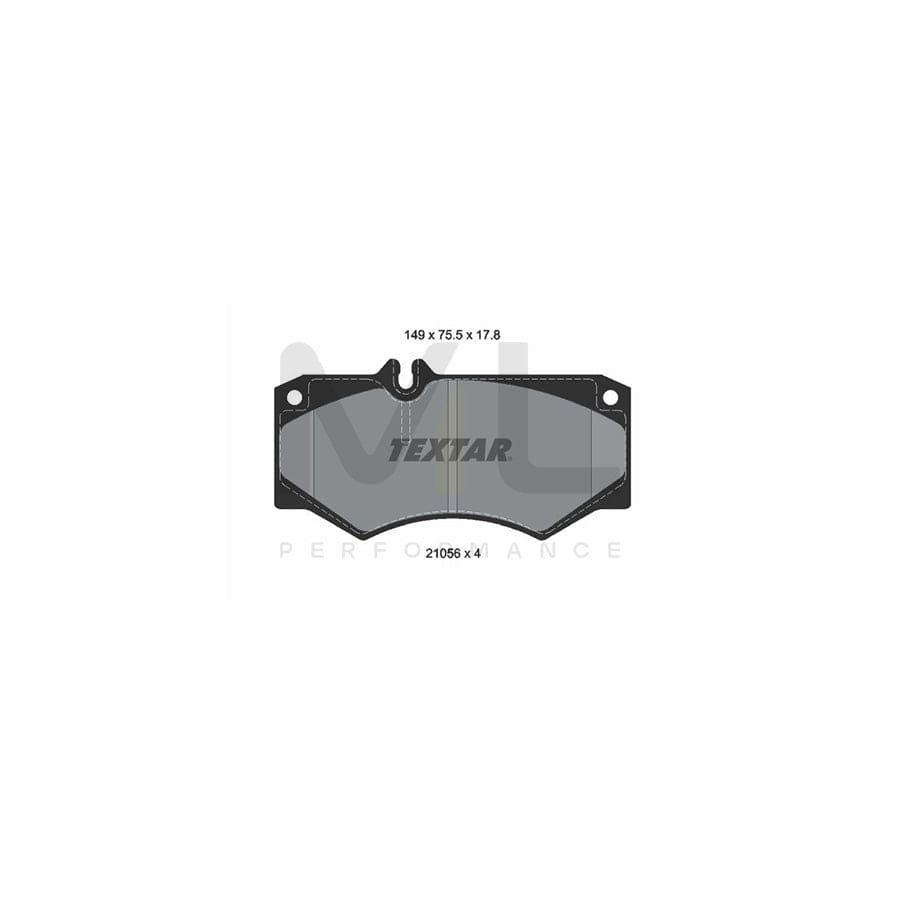 TEXTAR 2105601 Brake pad set prepared for wear indicator