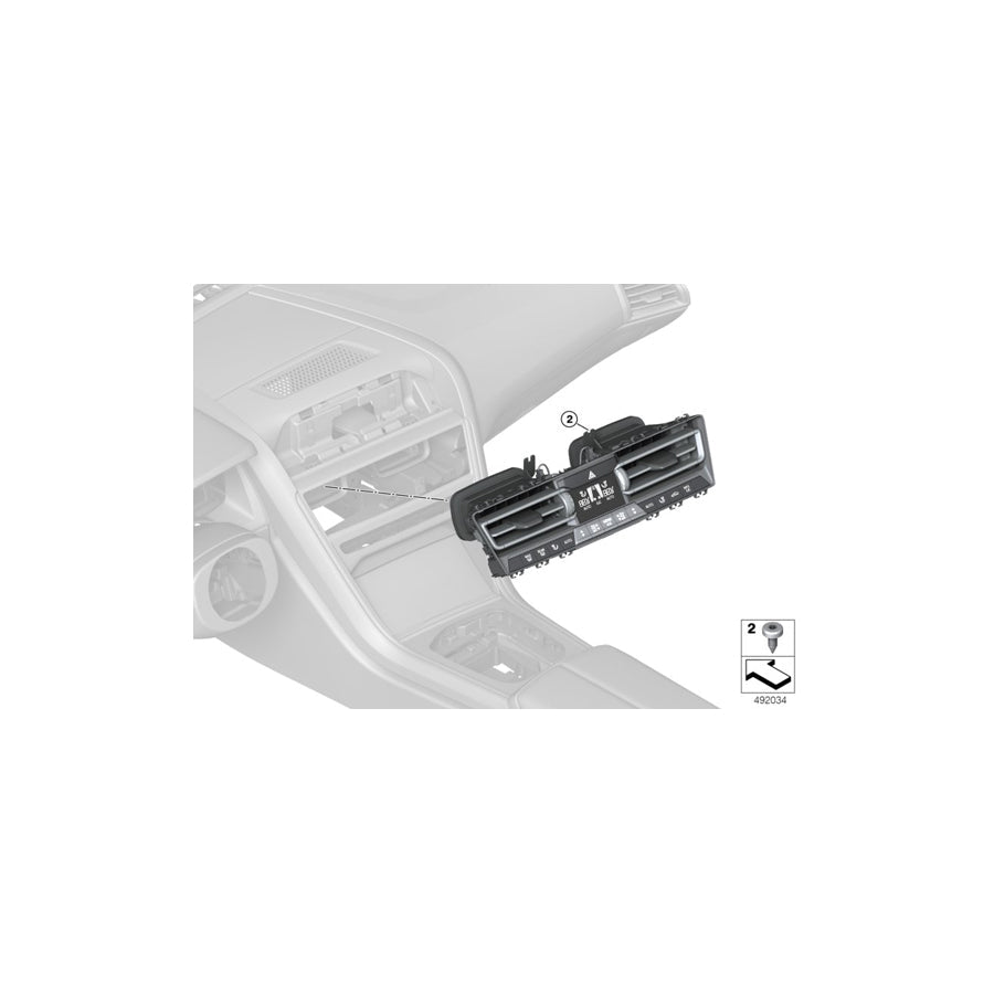 Genuine BMW 64119458557 F93 G16 G15 Automatic Air Conditioning Control (Inc. 840dX, 840i & M8)