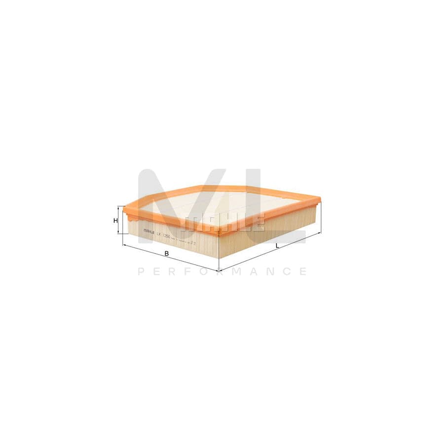 MAHLE ORIGINAL LX 1250 Air Filter Filter Insert | Performance Parts DirectCar Parts