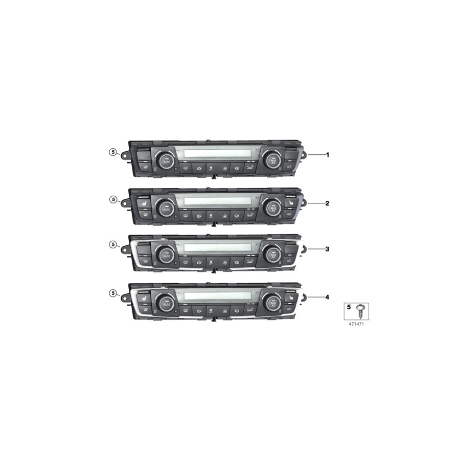 Genuine BMW 64119287340 F22 F31 F21 Automatic Air Conditioning Control (Inc. 318d, 220d & 428i)